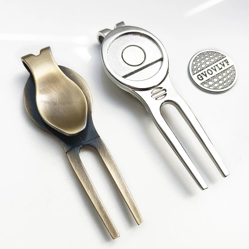 Golf Divot Repair Tool with Ball Marker