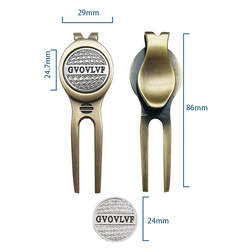Golf Divot Repair Tool with Ball Marker